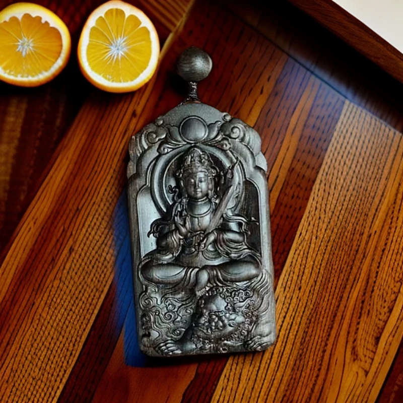 6#仓库-LS-FSP30676文殊菩萨沉香吊坠/多样性发货