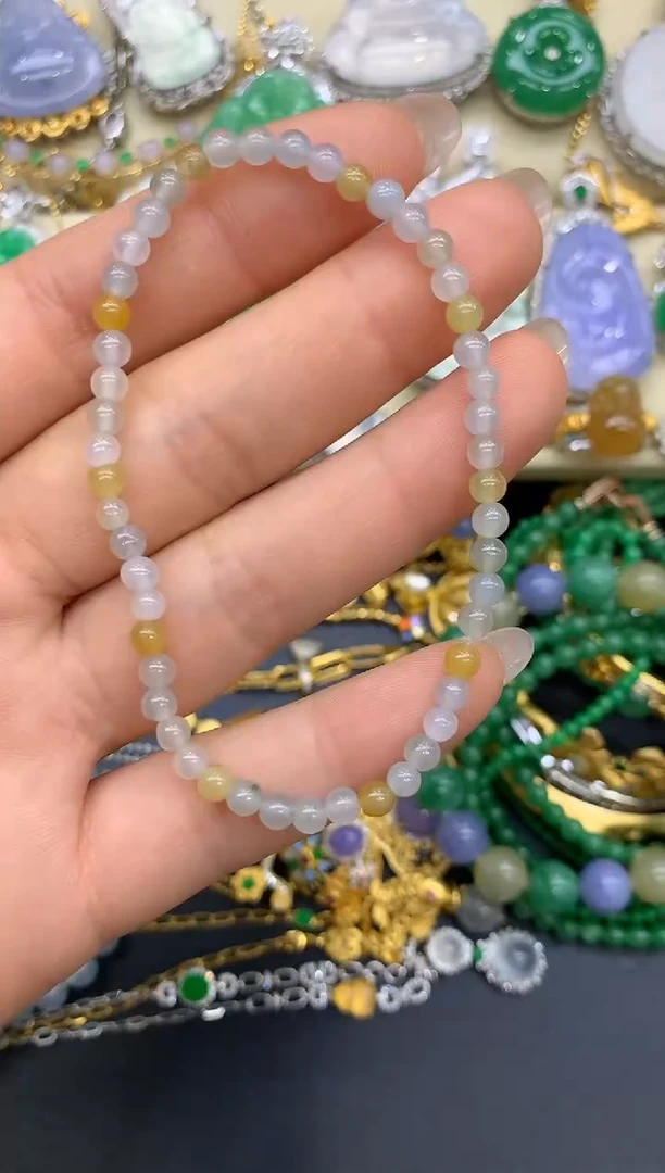 未镶嵌手串翡翠105-中国好珍宝