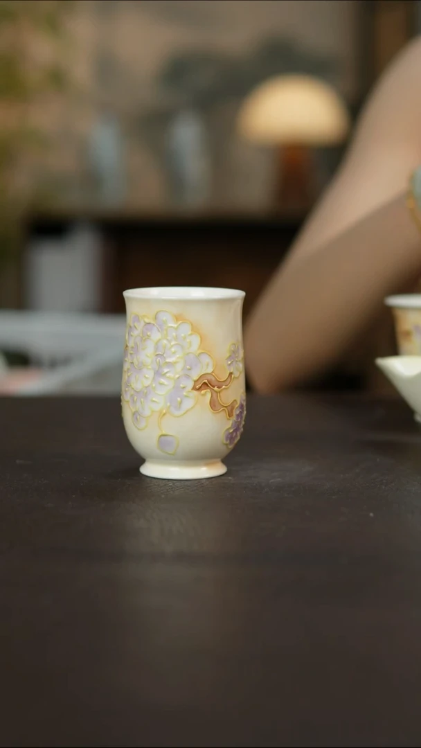 杯景德镇陶瓷杯碗柴烧多人