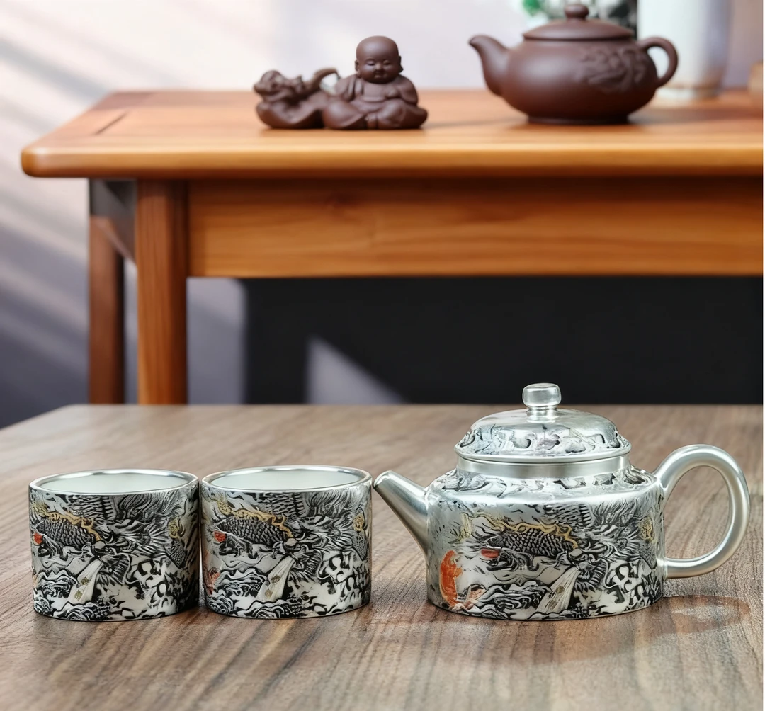 墨龙【德钟壶】+2杯-皇杰木盒