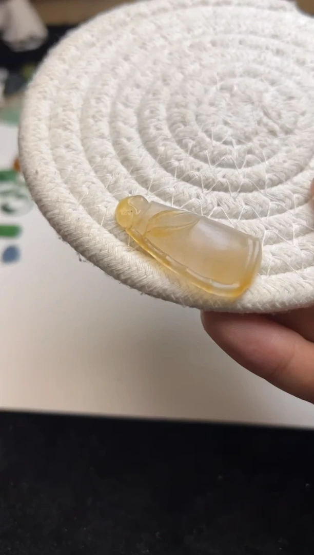 未镶嵌定制翡翠黄竹节6800+680-lqy175