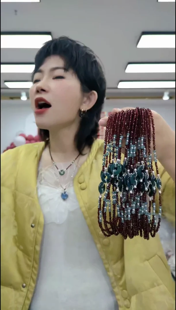 【闪购商品】翡翠颈饰未镶嵌1004蓝水扣子项链