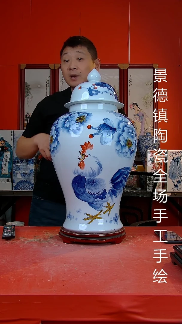 摆件景德镇陶瓷 全场手工手绘