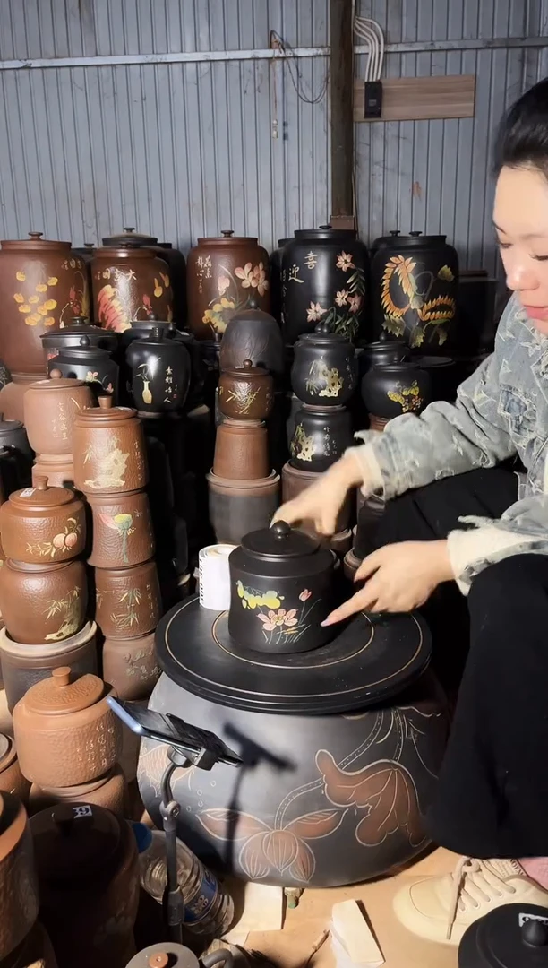 【闪购商品】壶瑕疵茶叶罐小蛮腰彩填  360