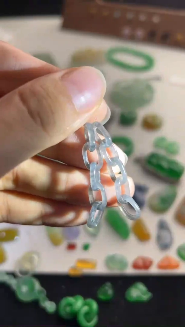 定制翡翠未镶嵌龙骨环耳饰1500+150-lm116