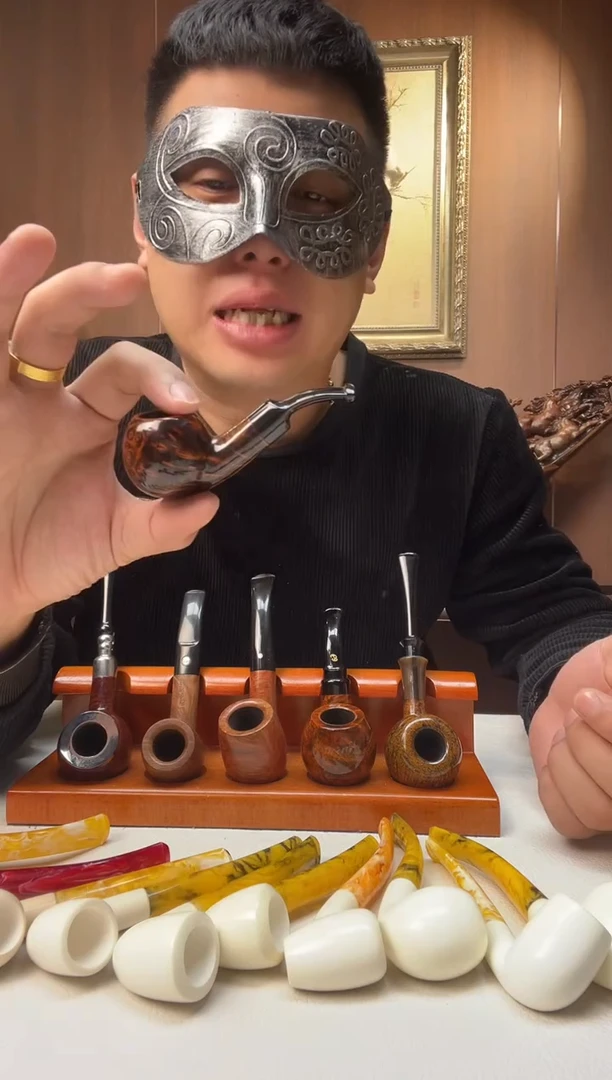 石楠木纯手工意大利石楠木烟斗+滤芯