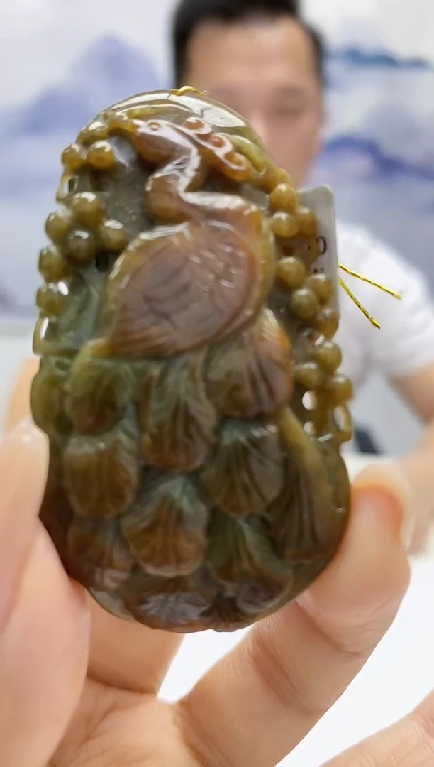 定制翡翠未镶嵌5161xx-毛货挂件21