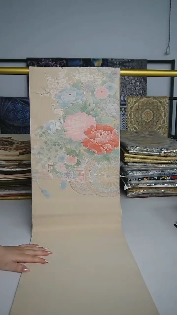 织绣26 三通缂丝底缀织花卉特价