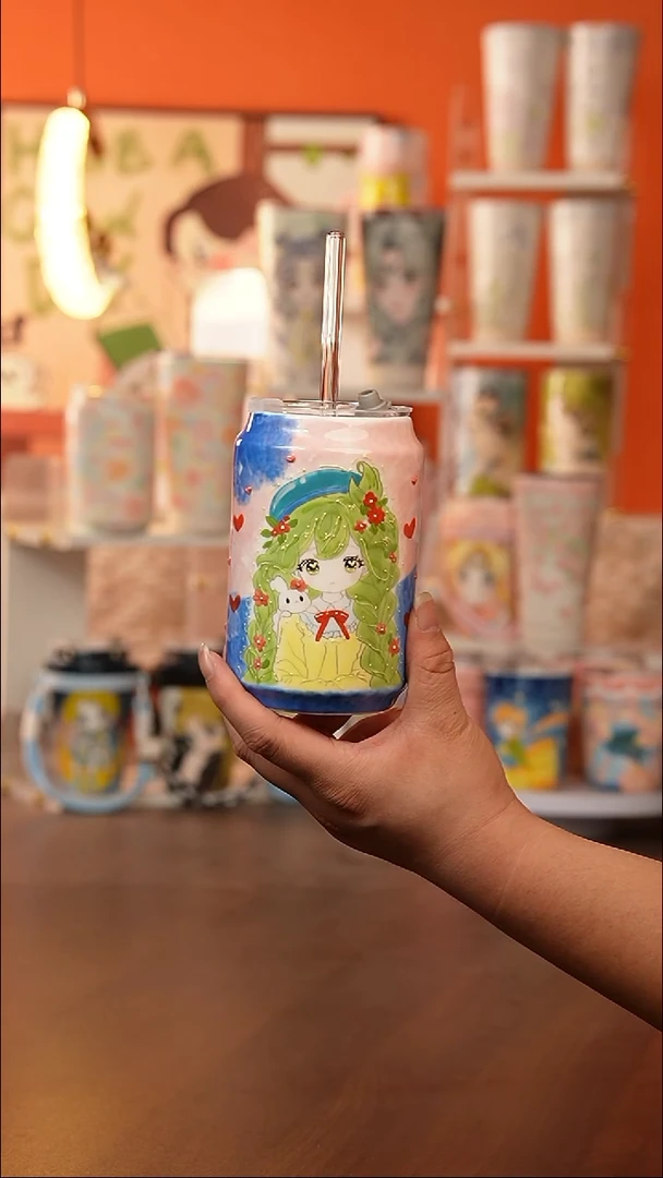 (玉泥）景德镇手工手绘文创陶瓷杯