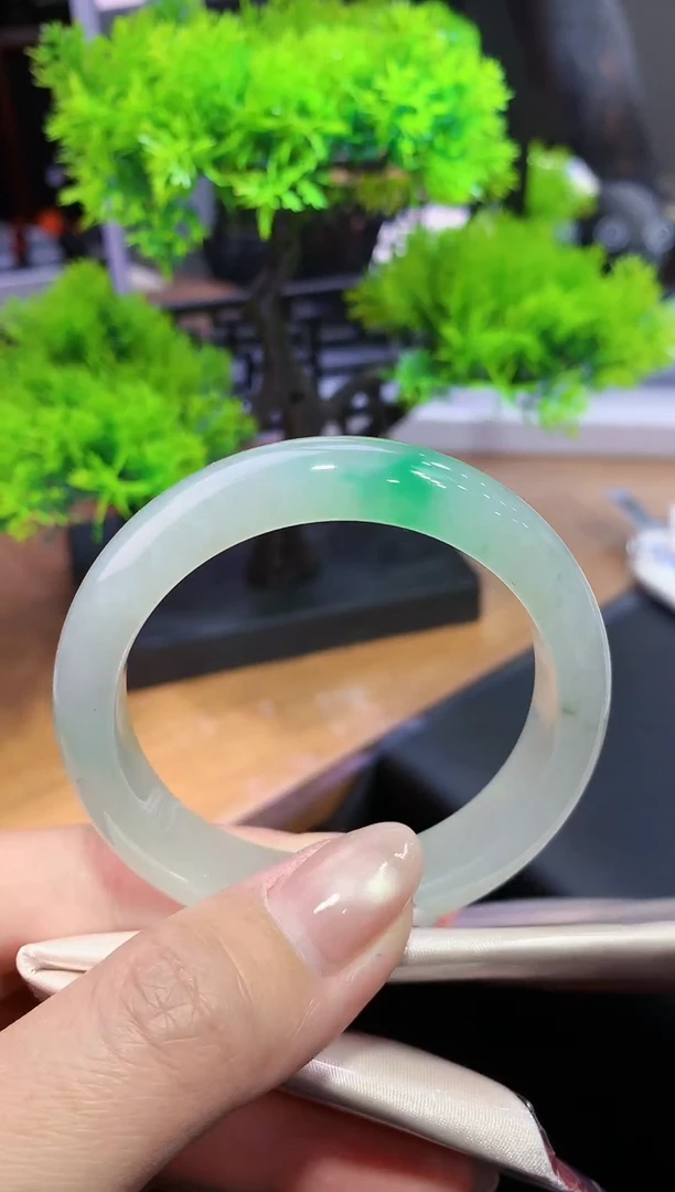 未镶嵌手镯翡翠-k48 天然缅甸A货翡翠52.3正圈