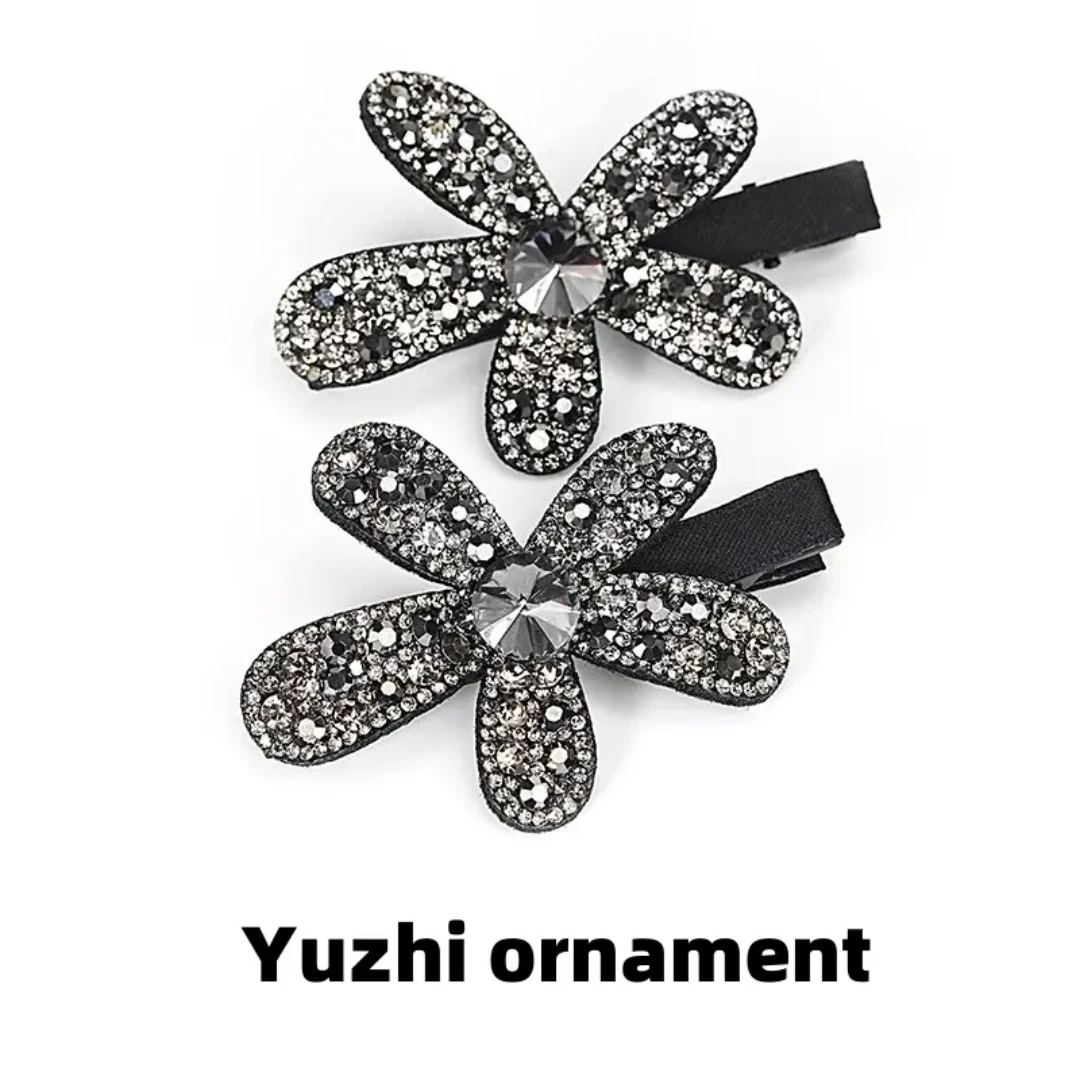 鸭嘴夹女法式日韩边夹千金风发夹气质头饰满钻韩系