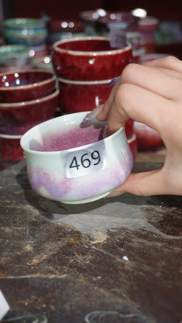 摆件陶精品窑变钧瓷茶器