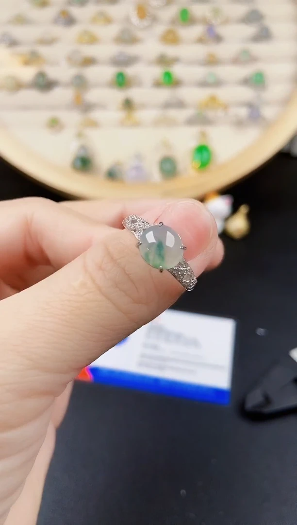 【闪购商品】翡翠戒指银S925镶嵌1244554