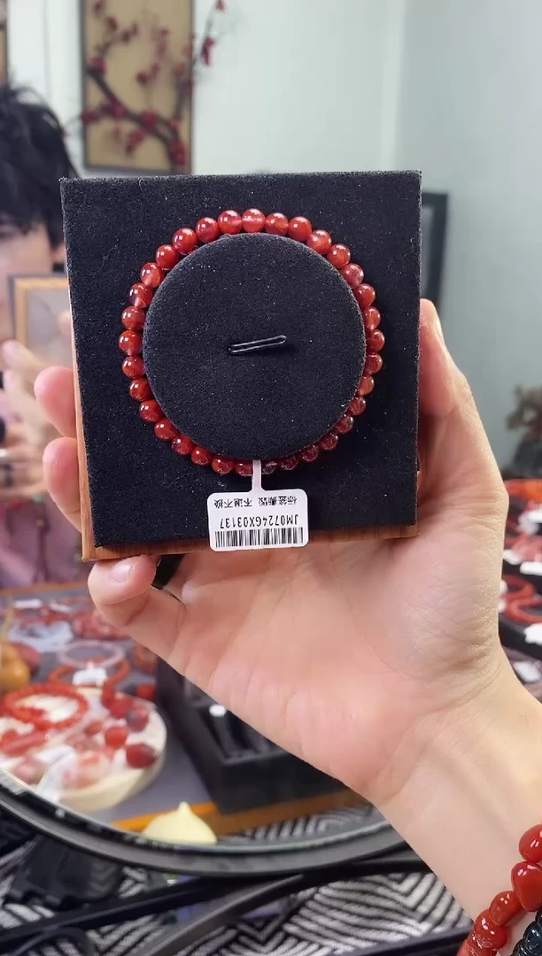 手串未镶嵌南红玛瑙GX03137原矿瓦西玫瑰红冰飘南红5mm多样化发一