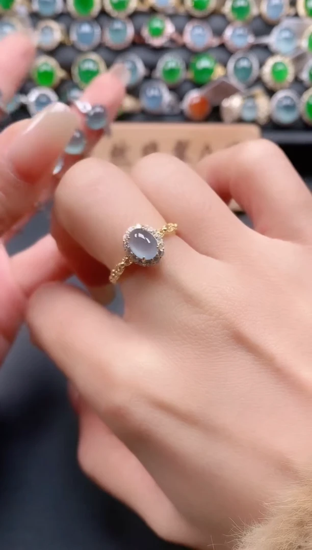 银S925镶嵌戒指翡翠111111