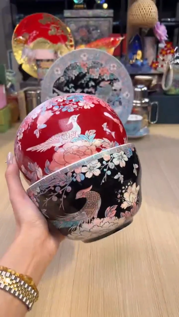 201灵羽和鸣面碗套二（红色+黑色）