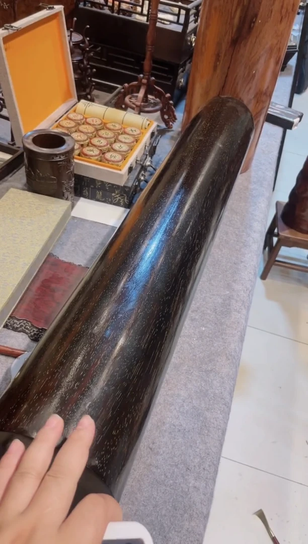 木珍藏老货..紫檀..横财摆件