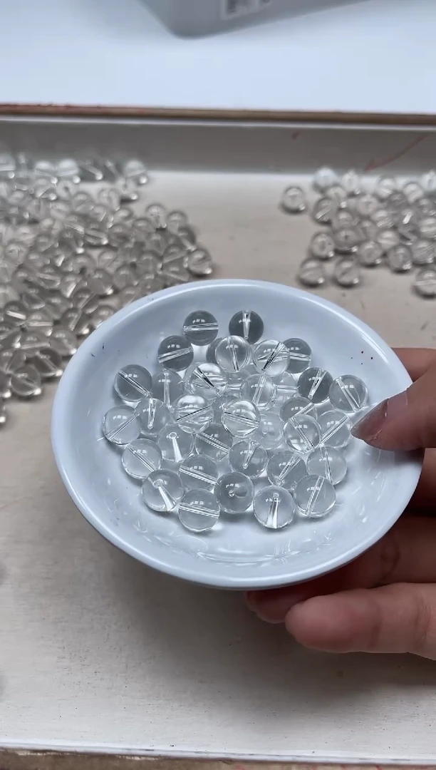 散珠未镶嵌水晶B1028白水晶10mm10个9.9元