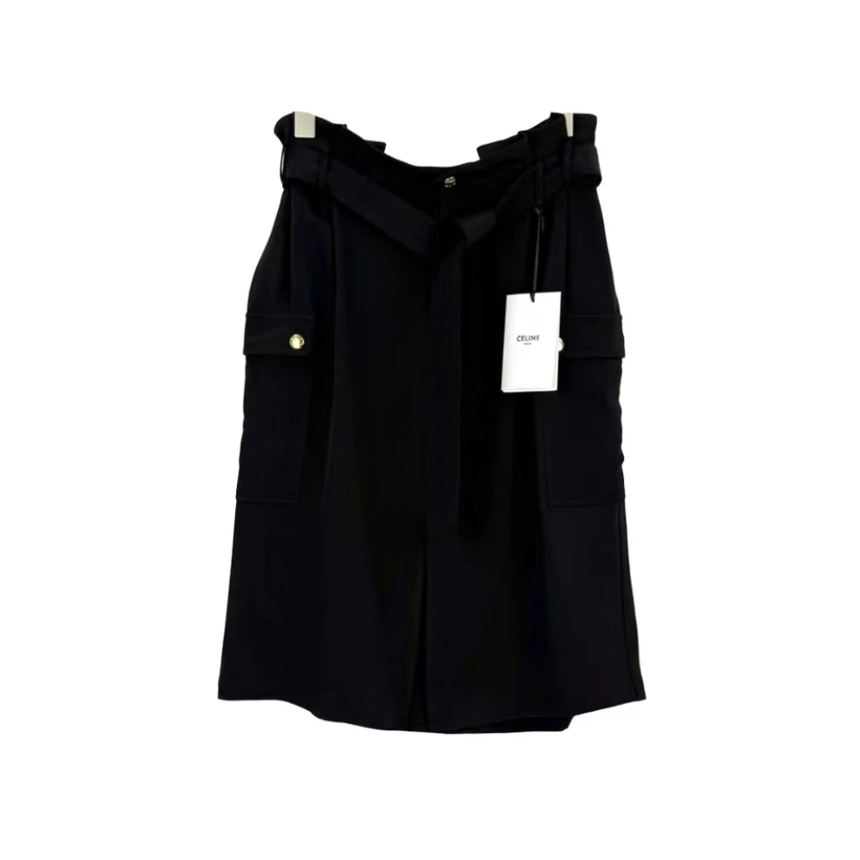 未使用 Celine/思琳 -100汤/P235704635/黑色半身裙 34