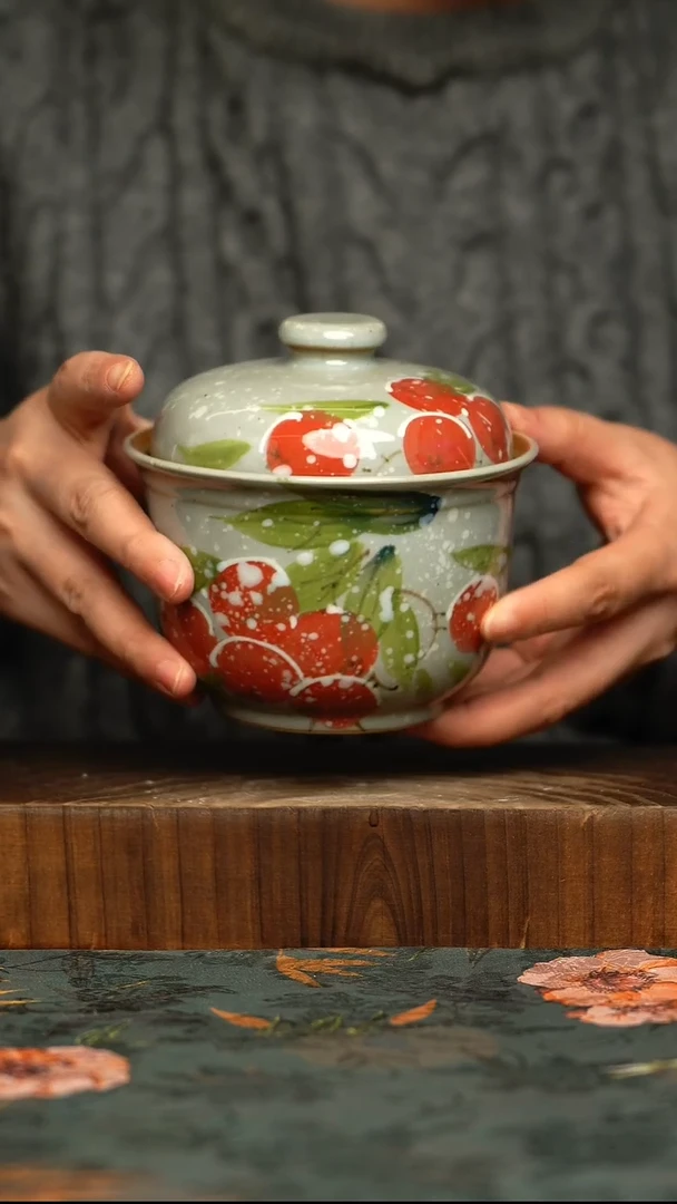 杯釉下彩手工手绘同款陶器