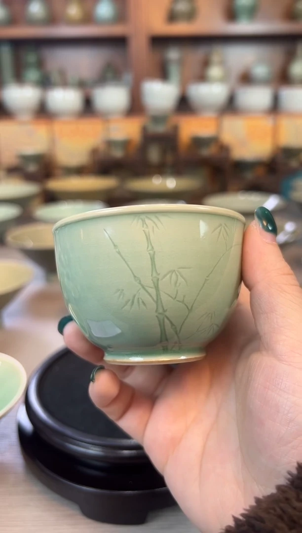 明****?纯手工刻绘主人杯