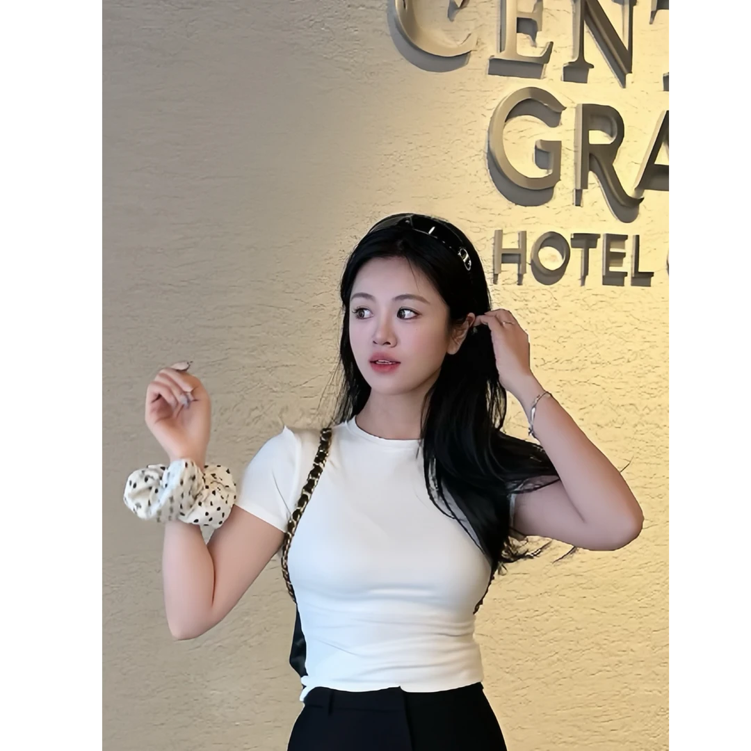 2色百搭修身圆领短袖T恤