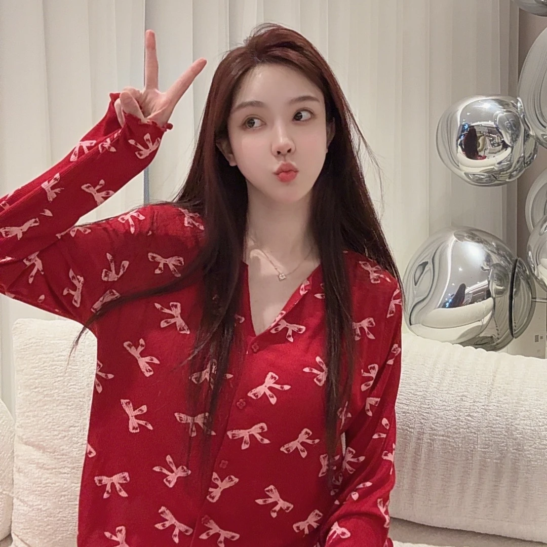 SIEOYJIEA/私迹大榕家大刘Eva【柏林圣诞款】女款睡衣家居服套装