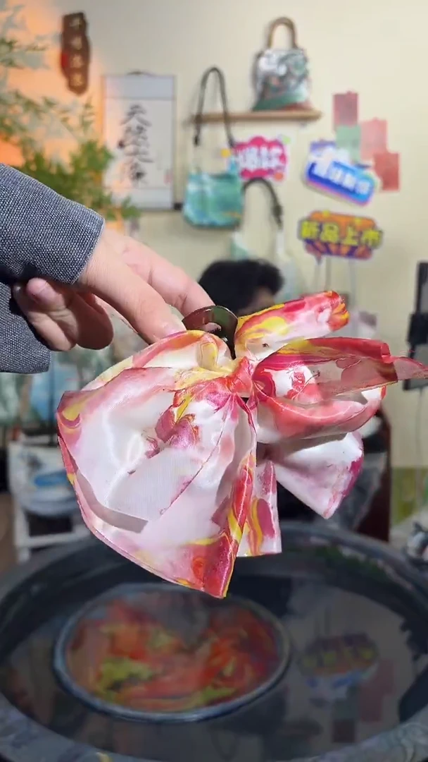 布蝴蝶结抓夹【郁金香】