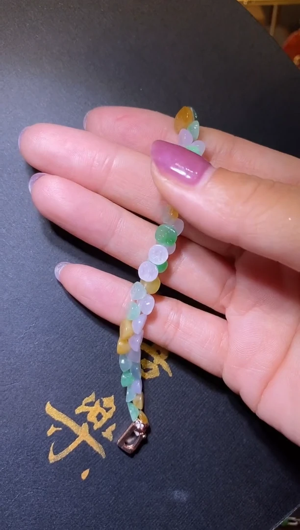 未镶嵌手链翡翠翡翠莲蓬手链