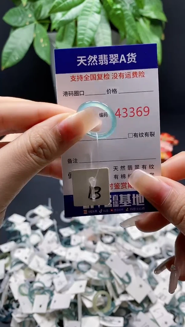 翡翠戒指未镶嵌天然翡翠戒圈3369