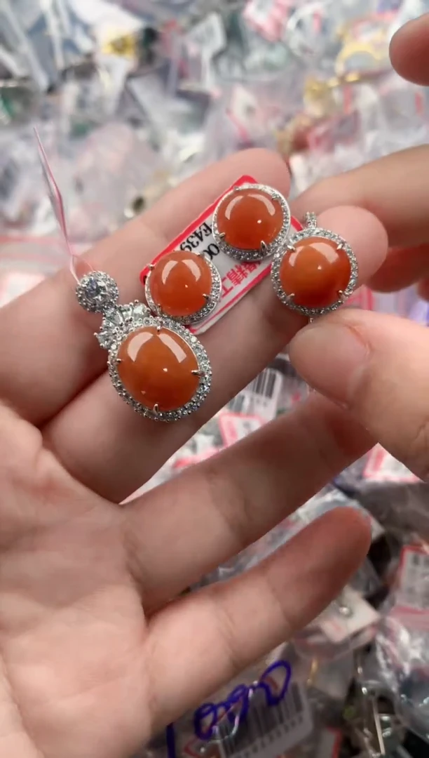 银S925镶嵌戒指翡翠222    8