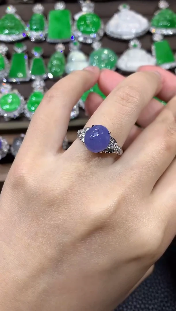 18K金镶嵌戒指翡翠C59