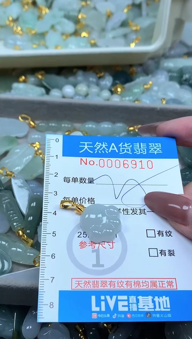 颈饰未镶嵌翡翠净货挂件-6910