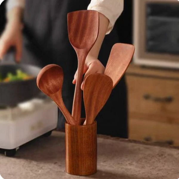 乌檀木无漆无蜡原木大汤勺饭铲锅铲吃饭长柄喝汤盛汤盛饭菜铲炒菜