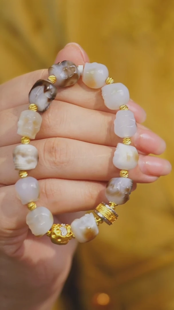 未镶嵌颈饰玛瑙/玉髓（覆膜）多样性发其一 手串