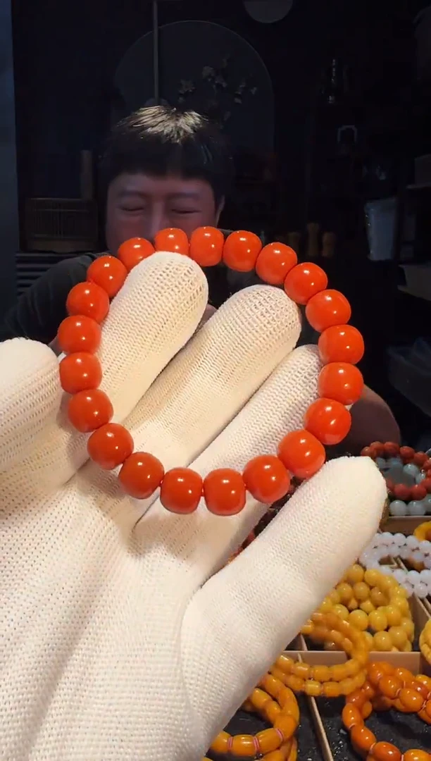 未镶嵌手链南红玛瑙10+柿子黄