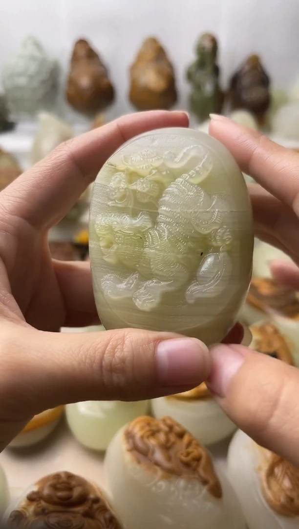 石材古青石棉纹正常不退换虎微瑕
