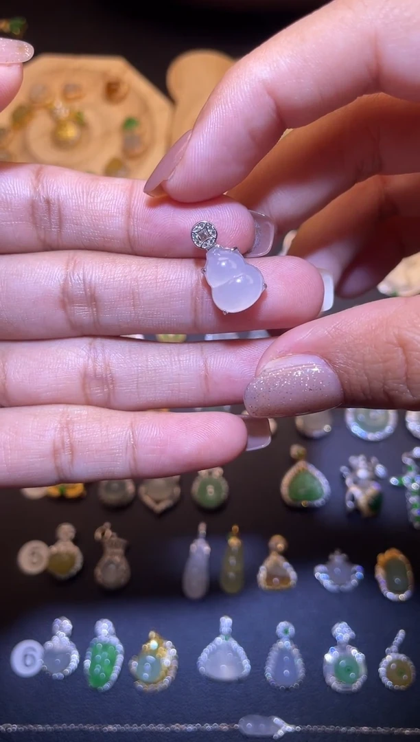 吊坠(不含链)银S925镶嵌翡翠1