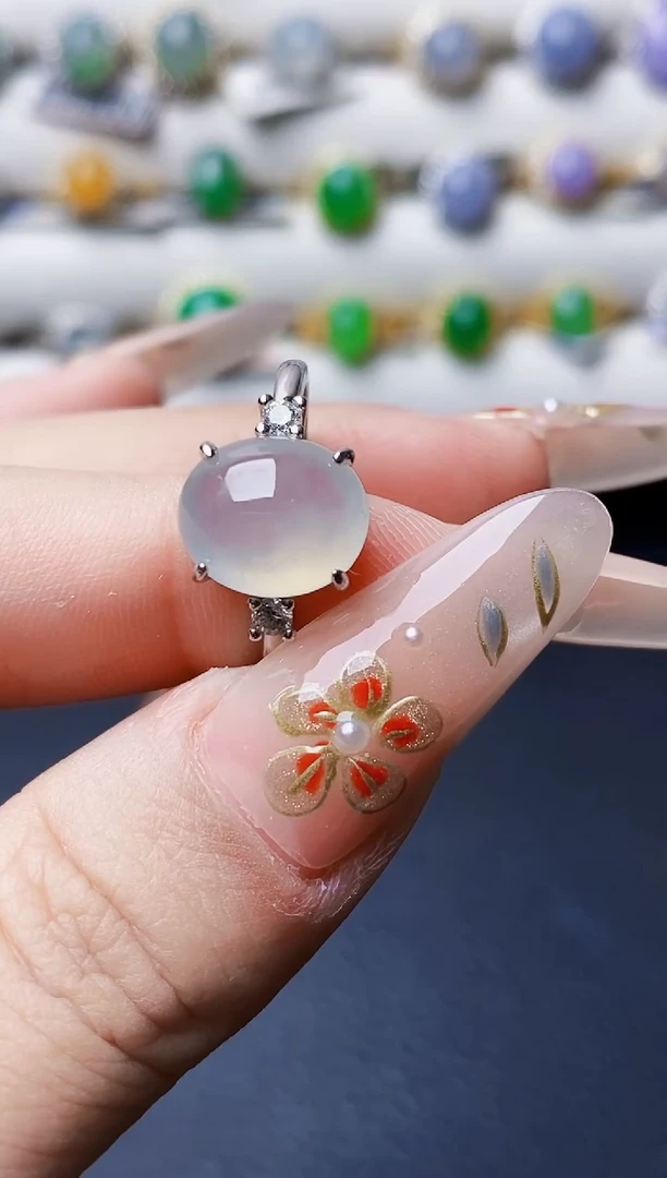 银S925镶嵌戒指翡翠5828