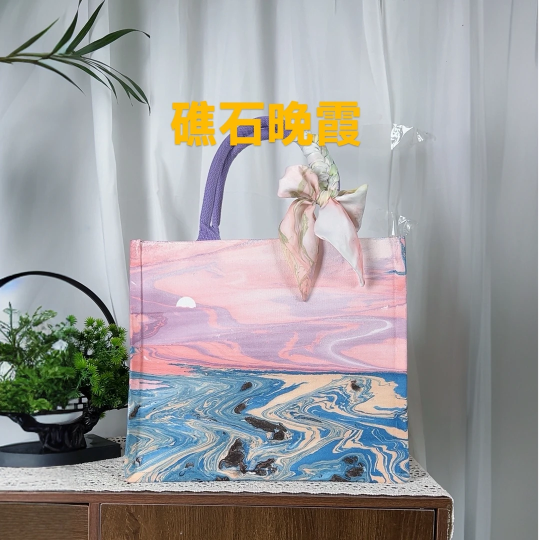 【现场制作，加厚帆布】按照下单时间排单制作！飘漆包包