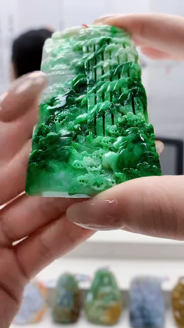 未镶嵌定制翡翠4852lr-毛货挂件62