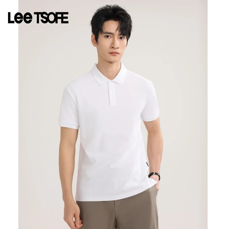LEETSOFE【索罗娜】凉感POLO衫高端男士翻领纯色时尚百搭男士短袖