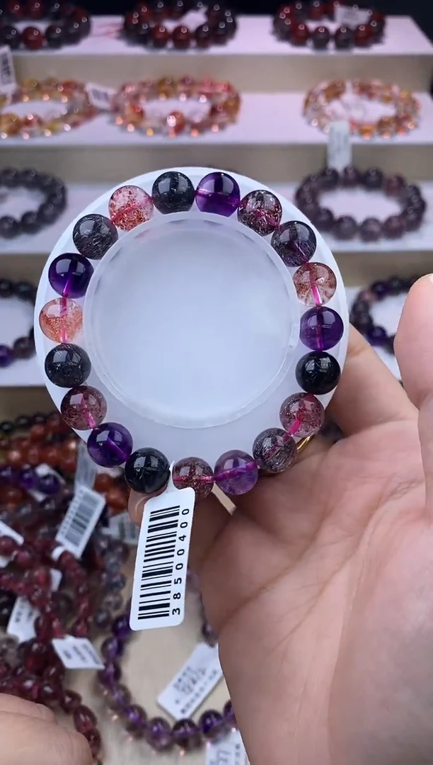 水晶手链未镶嵌黑加仑超七10m+