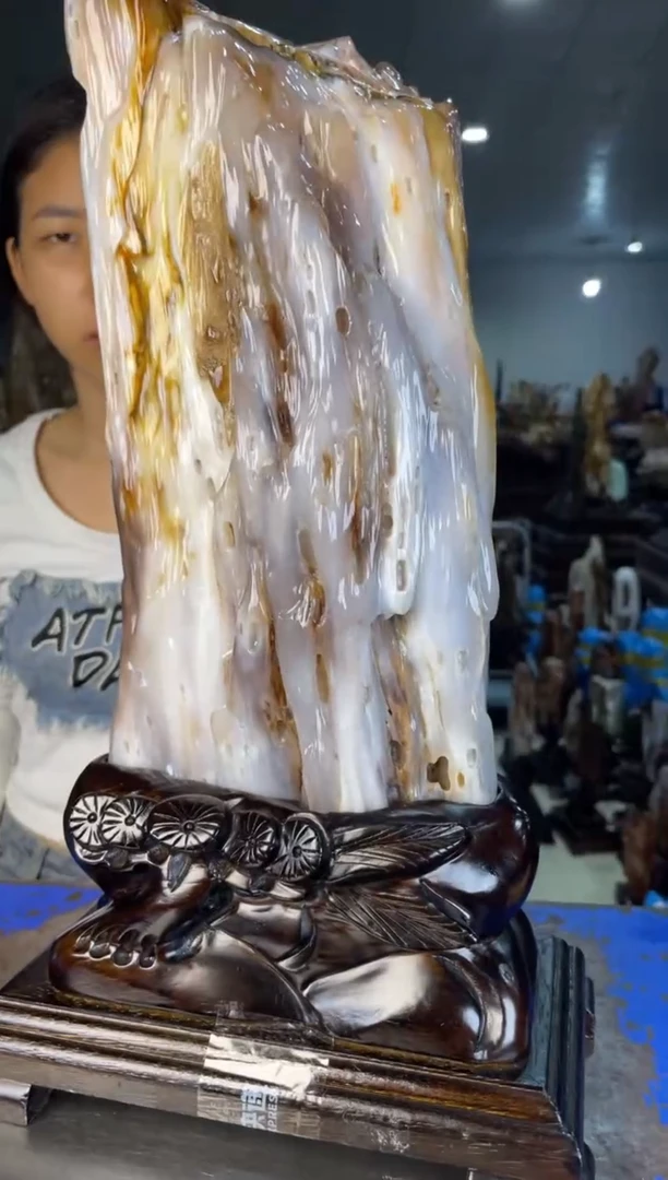 未镶嵌摆件硅化玉50