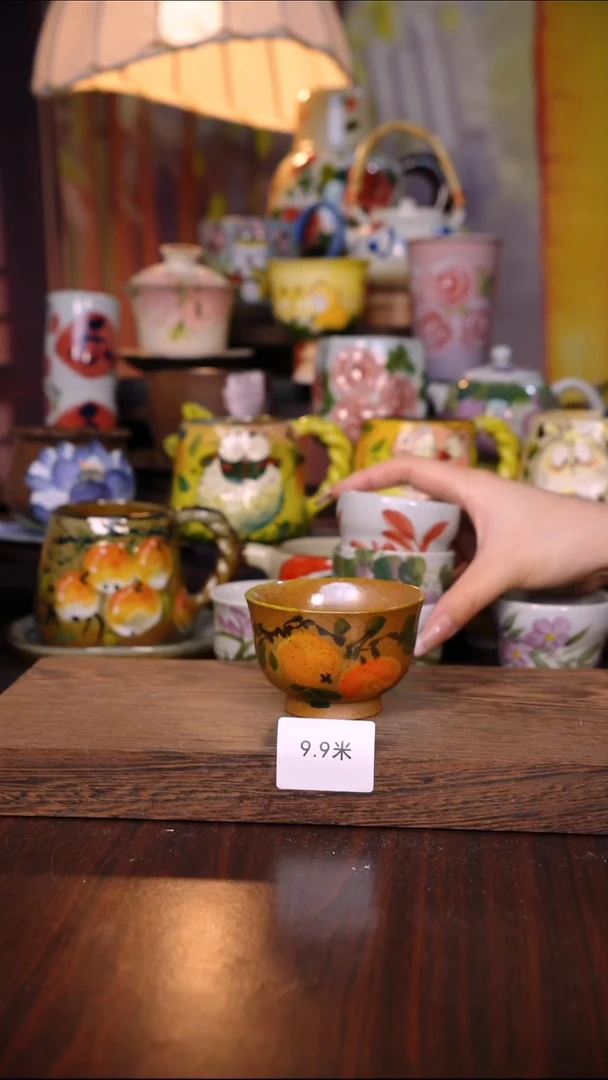 杯子陶泥垚手作 景德镇手工手绘陶瓷器物