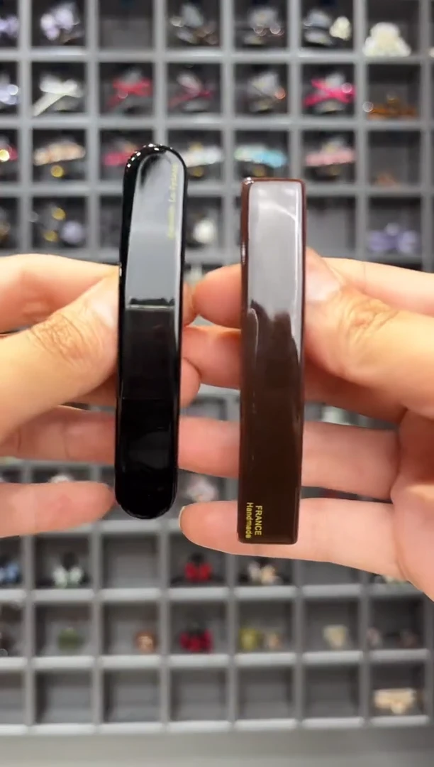 醋酸非金属韩国醋酸品牌发饰弹簧夹加厚8.5cm小冰糕低马尾一对