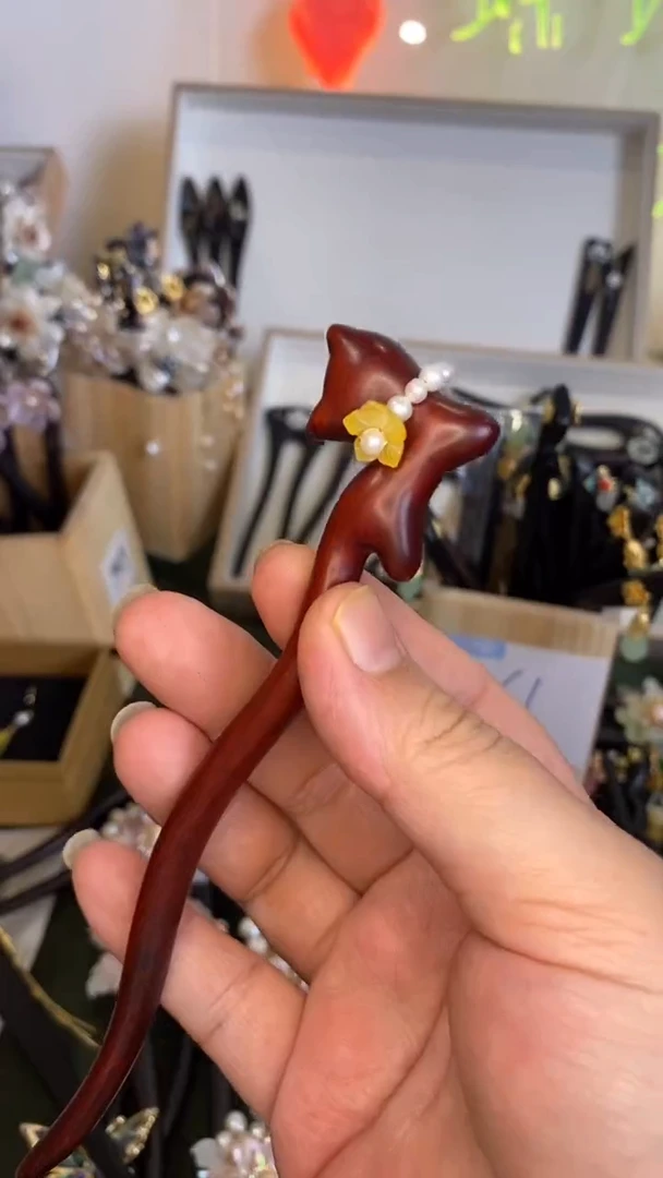 非金属木质好***生15  美丽发簪