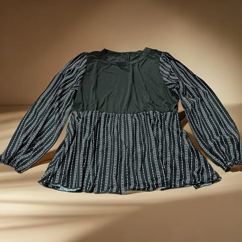 63黑色拼接款小衫