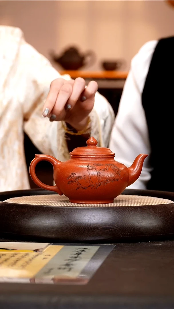 茶壶紫砂SJH66  笑樱  沉香降坡泥   340cc