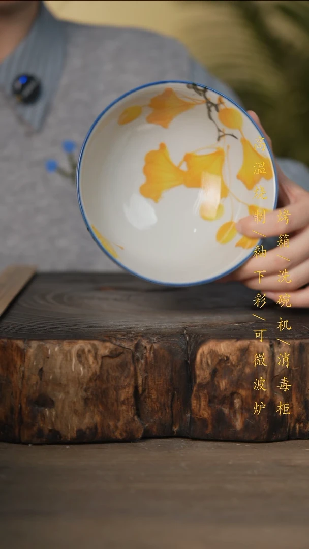 瓷片景德镇高温釉下彩可微波烤箱洗碗机